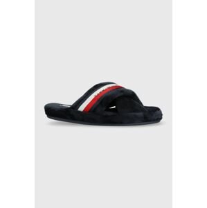 Pantofle Tommy Hilfiger Comfy Home Slippers With Straps, tmavomodrá barva