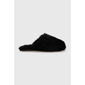 Vlněné pantofle UGG W Maxi Curly Slide černá barva, 1133151.BLK-BLK