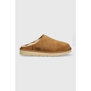 Semišové papuče UGG M Classic Slip-on hnědá barva