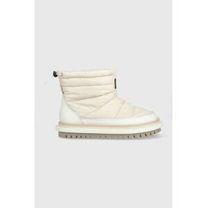 Sněhule Tommy Jeans Padded Tommy Jeans Wmns Boot béžová barva