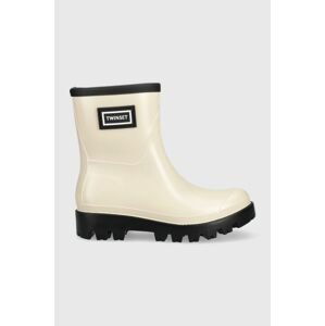 Holínky Twinset Rain Boot dámské, béžová barva