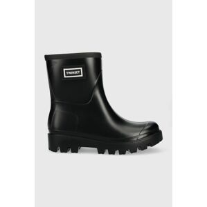 Holínky Twinset Rain Boot dámské, černá barva