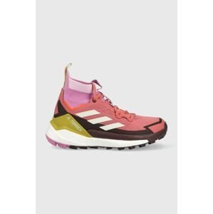 Boty adidas TERREX Free Hiker 2 dámské, růžová barva