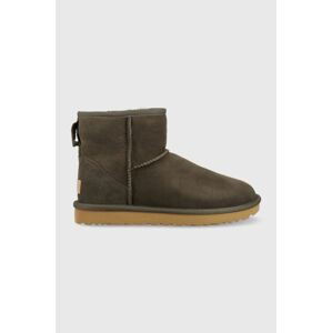 Semišové sněhule UGG W Classic Mini Ii , zelená barva