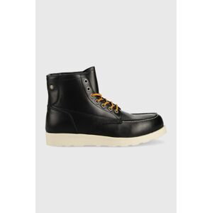 Kožené boty Jack & Jones Darwin pánské, černá barva