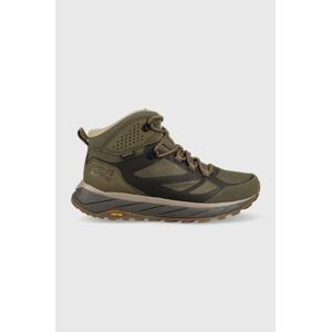 Boty Jack Wolfskin Terraventure Texapore mid pánské, zelená barva, zateplené