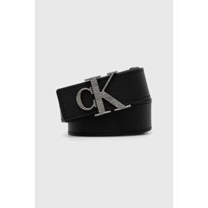 Oboustranný kožený pásek Calvin Klein Jeans dámský, černá barva