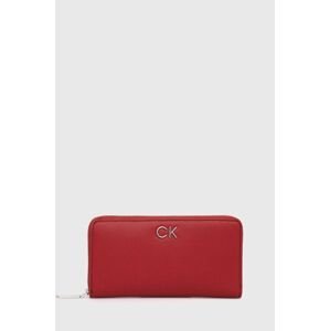 Peněženka Calvin Klein červená barva