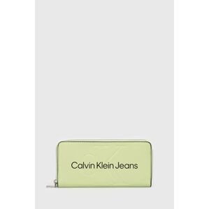 Peněženka Calvin Klein Jeans zelená barva