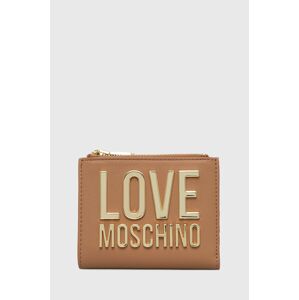 Peněženka Love Moschino hnědá barva