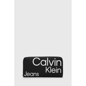 Peněženka Calvin Klein Jeans černá barva