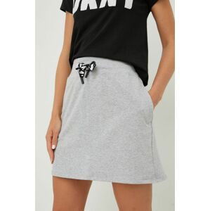 Sukně Dkny šedá barva, mini