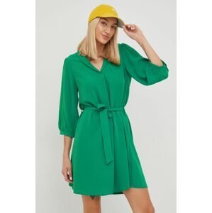 Šaty JDY zelená barva, mini, oversize