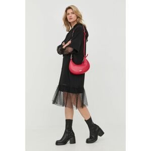 Šaty Red Valentino černá barva, mini, oversize