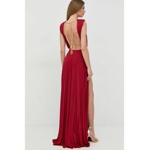 Šaty Elisabetta Franchi červená barva, maxi