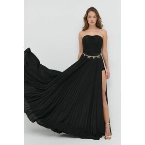 Šaty Elisabetta Franchi černá barva, maxi