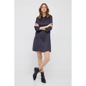 Šaty Sisley fialová barva, mini