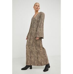 Šaty By Malene Birger hnědá barva, maxi