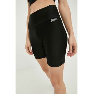 Kraťasy Dkny dámské, černá barva, hladké, high waist