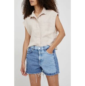 Džínové šortky Marc O'Polo Denim dámské, vzorované, high waist