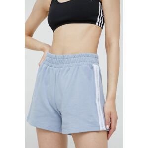 Bavlněné šortky Calvin Klein Jeans dámské, s aplikací, high waist