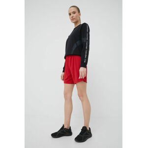 Tréninkové šortky adidas Performance Entrada 22 HI0002 dámské, červená barva, hladké, high waist