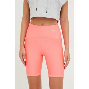 Běžecké šortky Puma Ultraform oranžová barva, high waist