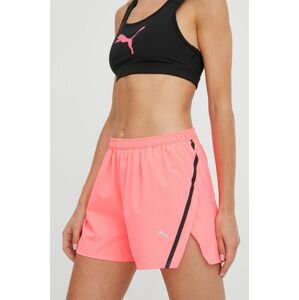 Běžecké šortky Puma Ultraweave S oranžová barva, medium waist