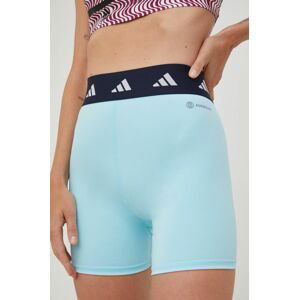 Tréninkové šortky adidas Performance Techfit dámské, s aplikací, high waist