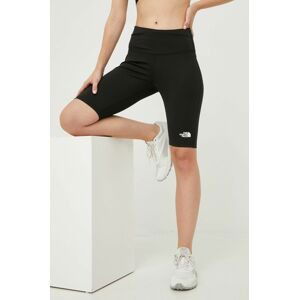 Sportovní šortky The North Face Flex dámské, černá barva, hladké, medium waist