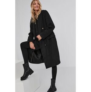 Kabát Answear Lab dámský, černá barva, přechodný, dvouřadový