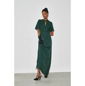 Šaty Answear Lab zelená barva, maxi, áčková
