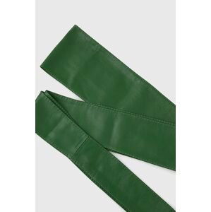 Kožený pásek Answear Lab x limitovaná festivalová kolekce BE BRAVE dámský, zelená barva