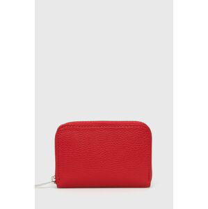 Kožená peněženka Answear Lab dámský, červená barva