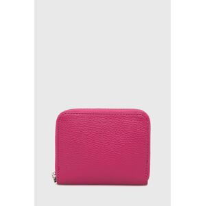 Kožená peněženka Answear Lab dámský, růžová barva