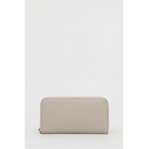 Kožená peněženka Answear Lab šedá barva