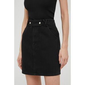 Bavlněná sukně Answear Lab černá barva, mini, áčková