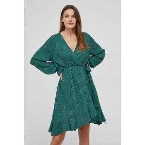 Šaty Answear Lab zelená barva, mini, áčkové