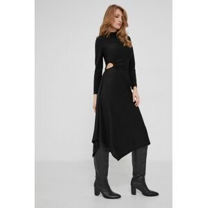 Šaty Answear Lab černá barva, midi, áčkové
