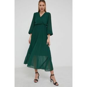 Šaty Answear Lab zelená barva, midi, áčkové