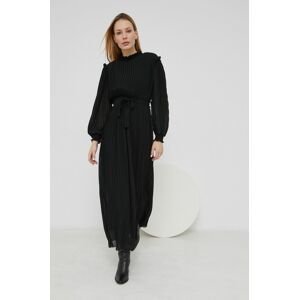 Šaty Answear Lab černá barva, maxi, áčková