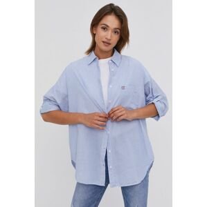 Bavlněné tričko Answear Lab dámské, relaxed, s klasickým límcem