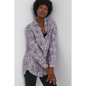 Košile Answear Lab dámská, fialová barva, relaxed, s klasickým límcem