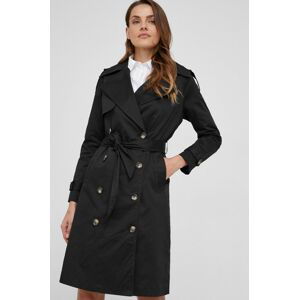 Trench kabát Answear Lab dámský, černá barva, přechodný, dvouřadový