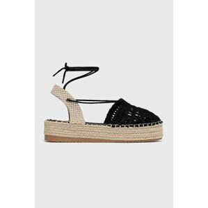 Espadrilky Answear Lab Moda Plus černá barva, na platformě