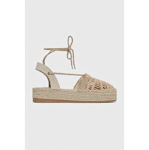 Espadrilky Answear Lab Moda Plus béžová barva, na platformě