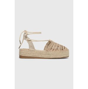 Espadrilky Answear Lab Buonarotti béžová barva, na platformě