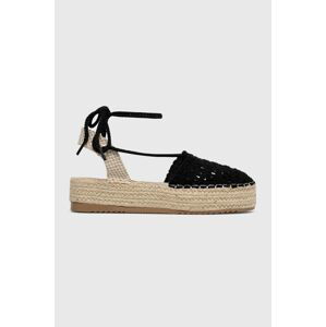 Espadrilky Answear Lab Buonarotti černá barva, na platformě