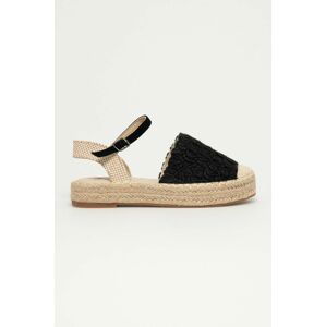 Espadrilky Answear Lab Best Shoes černá barva, na platformě