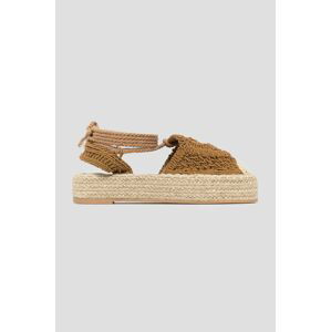 Espadrilky Answear Lab WK hnědá barva, na platformě